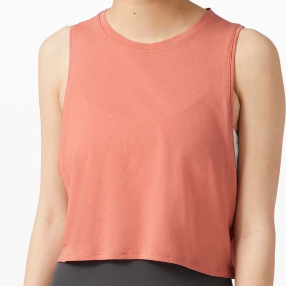 Lululemon Cut Back Crop Tank Size 8